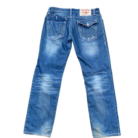 Vintage True Religion Jeans Size 38 JOEY SUPER T Blue - Picture 6 of 10